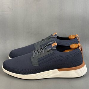 WOLF & SHEPHERD  Mens 14 Navy Blue Swift Knit Lace Up Derby sneaker shoes